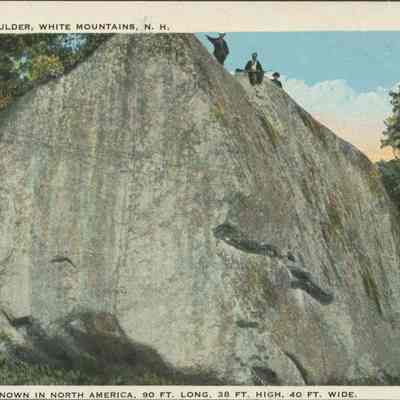 Madison Boulder, White Mountains NH, Largest known in North America, 90 ft long, 38 ft high, 40 ft wide