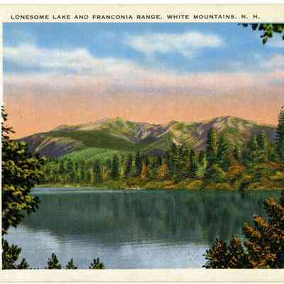 Lonesome Lake and Franconia Range, White Mountains, N.H 129L
