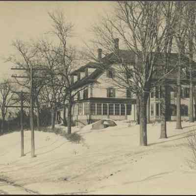 Hipped Roof Building in the Winter