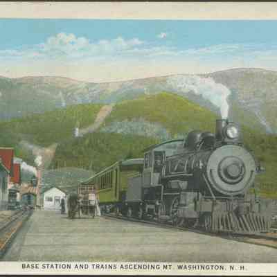 Base Station and trains ascending Mt. Washington, N.H.