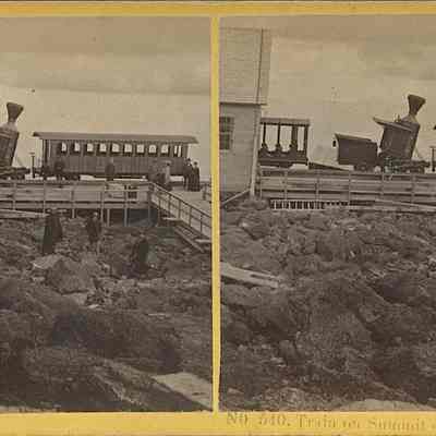 Train on Summit of Mt Washington