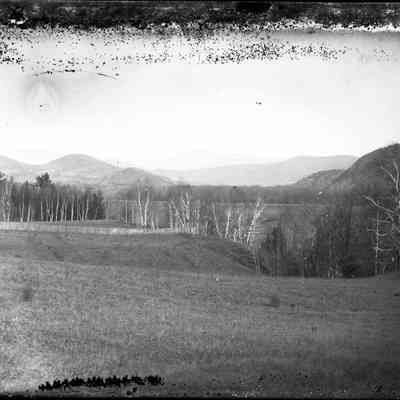 Field, Trees and Mountains