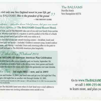 The Balsams Grand Resort Hotel