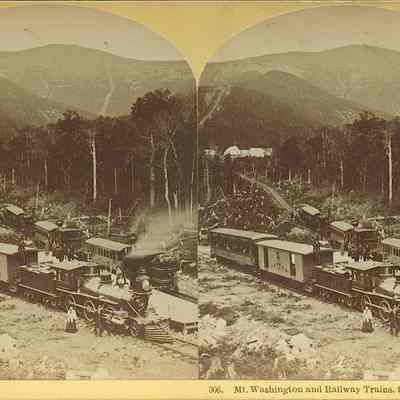 Mt Washington and R R Trains from Base