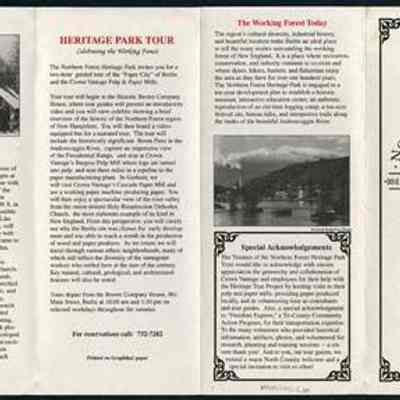 Tour Guide: Northern Forest Heritage Park