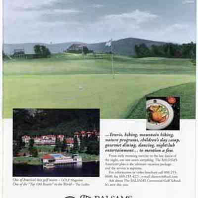 A hundred years of golf at The Balsams and much more...