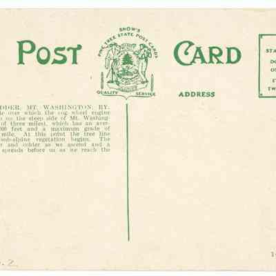 Jacob's Ladder, Mt. Washington Railway, White Mountains, N.H.
