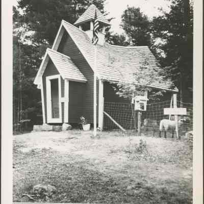 Little Red School House and Mary's lamb, Story Town, NH