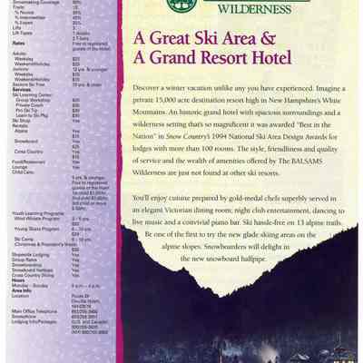 A Great Ski Area & A Grand Resort Hotel