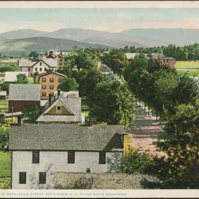 Bird's eye view of Bethlehem Street, Bethlehem NH in the White Mountains