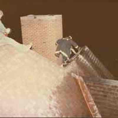 Firefighters on Roof