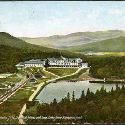 White Mountains, N.H., Crawford House and Saco Lake from Elephants Head