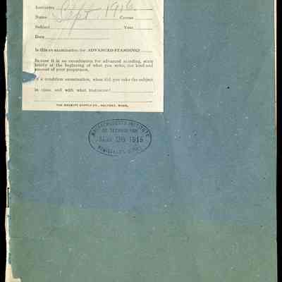 Walter H. and Ida Rachel James Travel Journal 1916