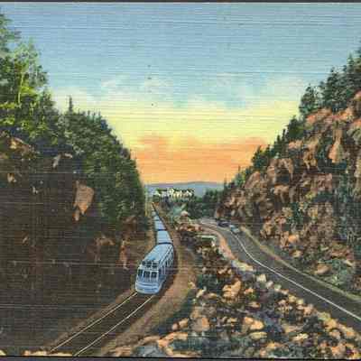 Railroad Tracks Leading to Hotel