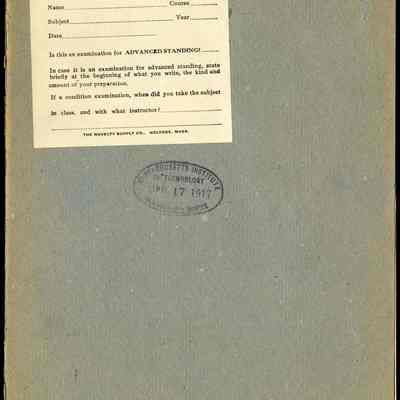 Walter H. and Ida Rachel James Travel Journal 1916