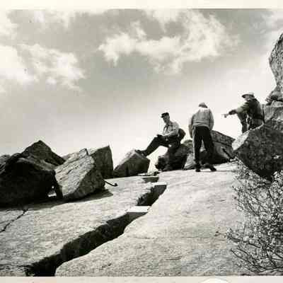 Inspecting the Maintenance of The Old Man of the Mountain