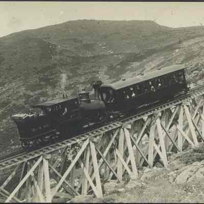 Train on Jacobs Ladder, Mt. Wash. Ry. White Mts. N.H.