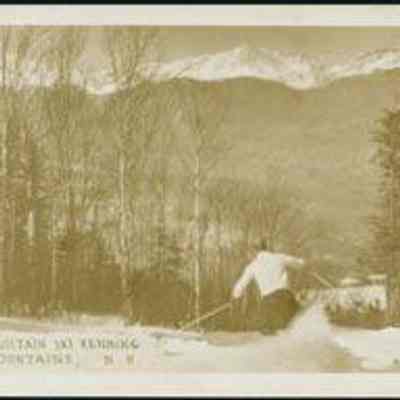 Down Mountain Ski Running White Mountains N. H.