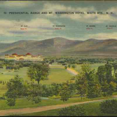 Presidential Range and Mt. Washington Hotel, White Mts., N.H