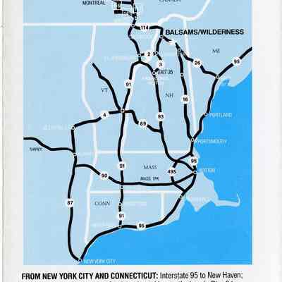 The Balsams/Wilderness Cross-Country Ski Area Trail Map and Rate Schedule