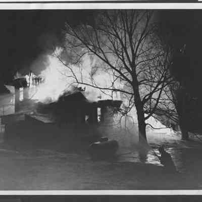 Birchmont Inn on Fire
