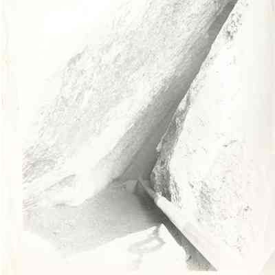 A Top-Down look into a gap between boulders