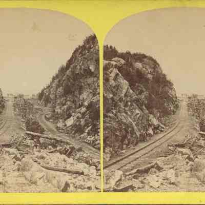 Railroad Tracks Leading to a Crawford House, Crawford Notch