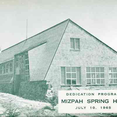 Mizpah Spring Hut Dedication Program