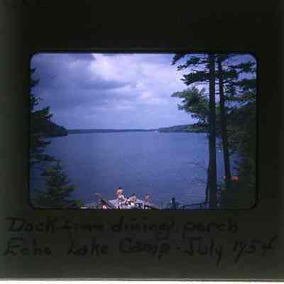 Dock from Dining Porch, Echo Lake Camp