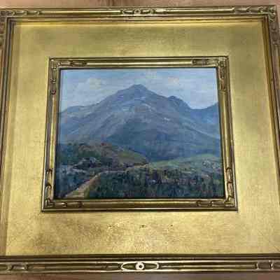 Oil landscape painting on board