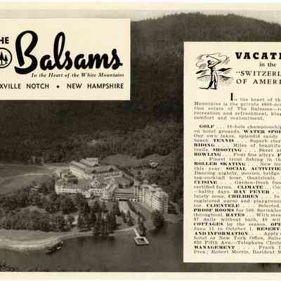 The Balsams / In the Heart of the White Mountains / Dixville Notch, New Hampshire