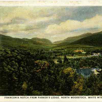 FRANCONIA NOTCH FROM PARKER'S LEDGE, NORTH WOODSTOCK, WHITE MTS., N. H.
