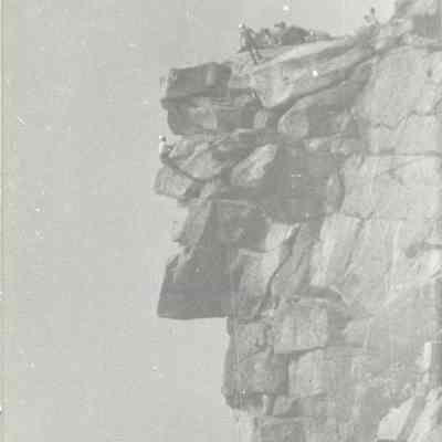 Work being carried out on The Old Man of the Mountain