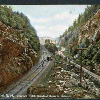White Mountains, N.H. Crawford Notch, Crawford House in distance.