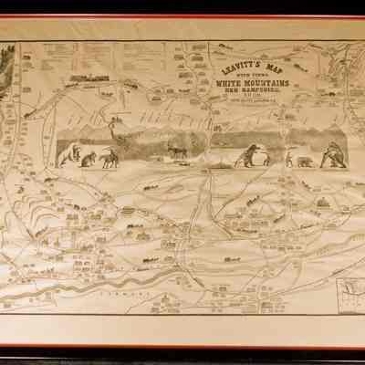 Victor Leavitt's Map with Views of the White Mountains