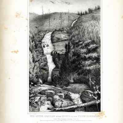 THE LOWER CASCADE IN THE NOTCH OF THE WHITE MOUNTAINS.