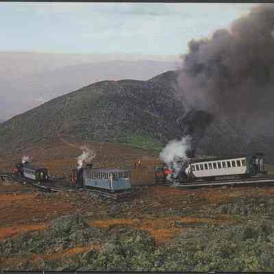 Trains Traveling in the Mountains