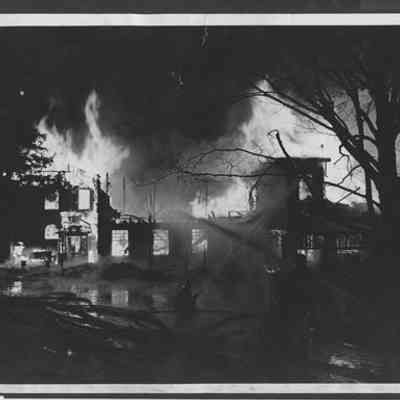 Birchmont Inn on Fire