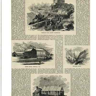 CARRIAGE ROAD, MOUNT WASHINGTON and ALPINE HOUSE, GORHAM, N. H. and DIXVILLE NOTCH and SUMMIT HOUSE, MOUNT WASHINGTON.
