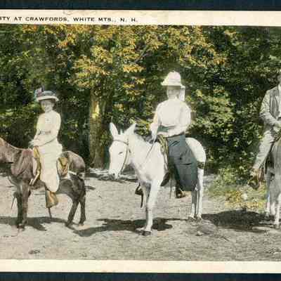 A Burro Party at Crawfords, White Mts., N.H.