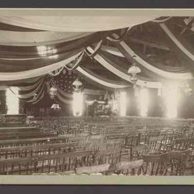Hall Decorated for a Meeting