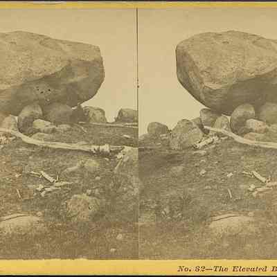 Elevated Boulder in Bartlett NH.
