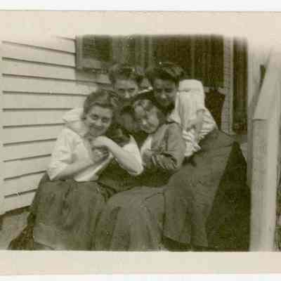 Four Young Women at Hotel