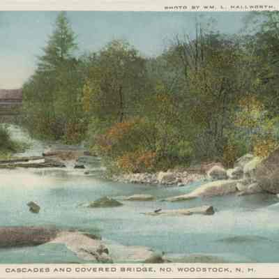 Cascades and covered bridge, No Woodstock NH