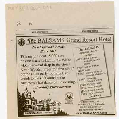 The BALSAMS Grand Resort Hotel