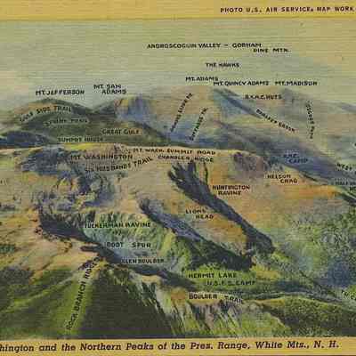 Mt. Washington and the Northern Peaks of the Pres. Range, White Mts., N.H