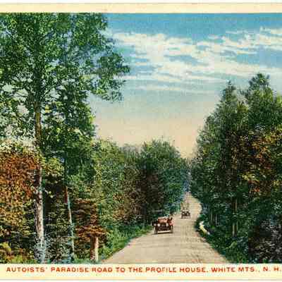 AUTOIST'S PARADISE ROAD TO THE PROFILE HOUSE, WHITE MTS., N. H.