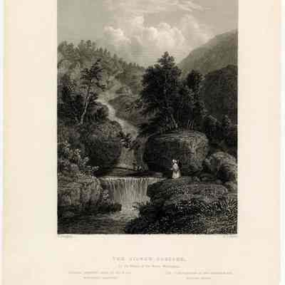 THE SILVER CASCADE, / In the Notch of the White Mountains.
