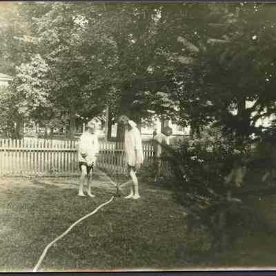Kids with Sprinkler