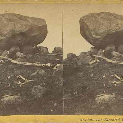 Elevated Boulder in Bartlett NH.